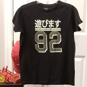 3/$12 NWOT Primark Black Graphic Tee Shirt